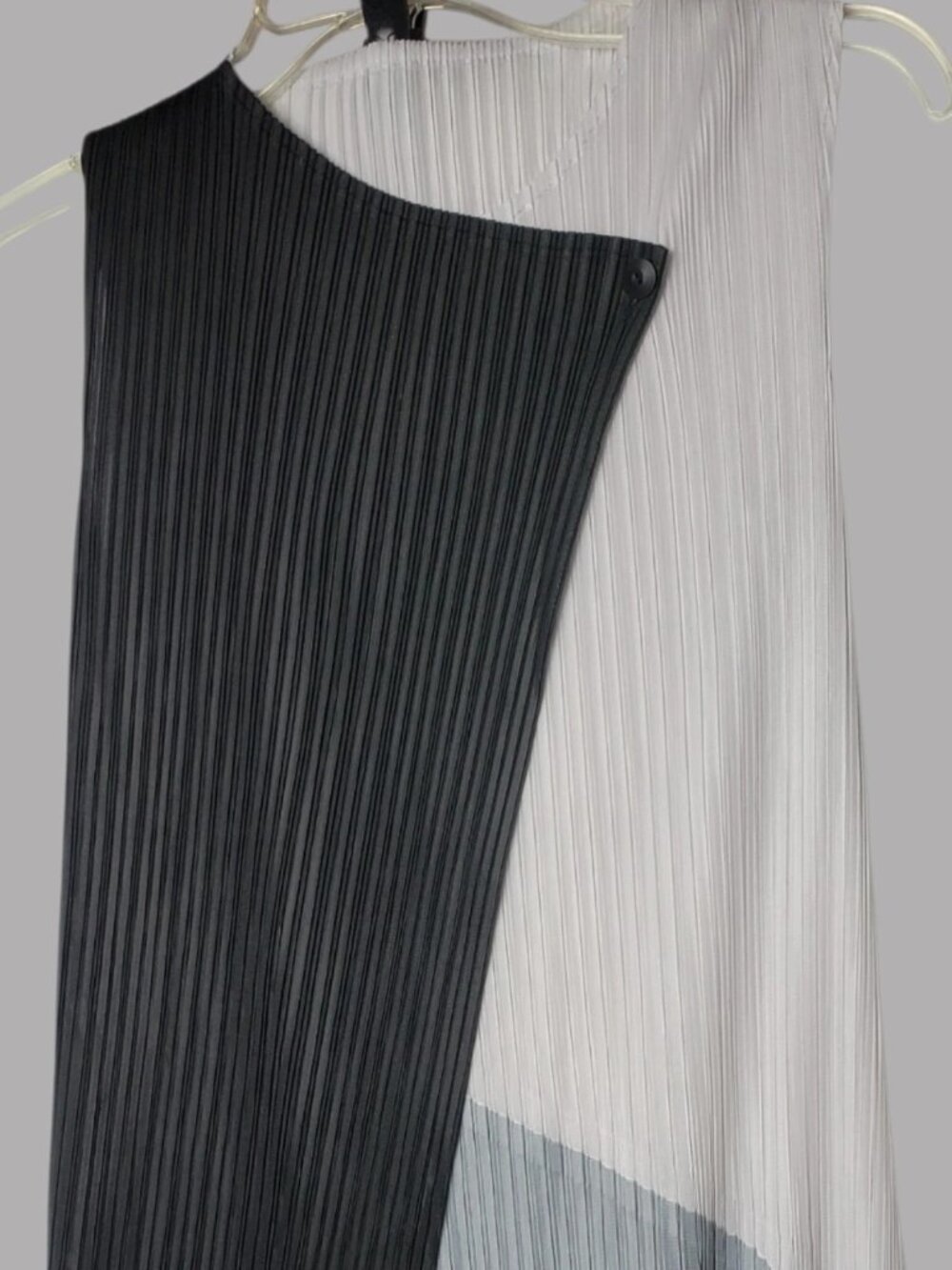Collage Colorblock Faux Wrap Pencil Dress  Black/Gray One Size - Picture 7 of 9